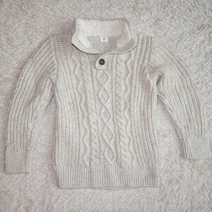 Boys Size 5 Baby Gap Oatmeal Pullover Sweater, Like New